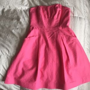 Lilly Pulitzer pink strapless dress